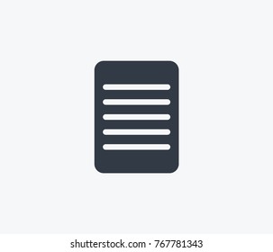 Text data icon isolated on clean background. Sheet concept drawing text data icon in modern style. Vector illustration of text data icon for your web site mobile logo app UI design.