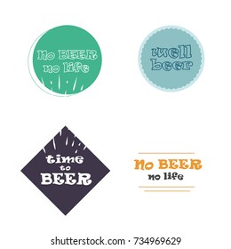 Text decoration. Beer text. Logo for beer festival or pub promotion.