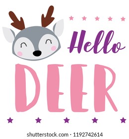 57 Baby girl deer tee slogan Images, Stock Photos & Vectors | Shutterstock