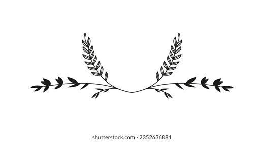 Text delimiters frame floral elements vintage for your projects editable background Vector illustration