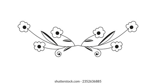 Textbegrenzer bilden den Rahmen für den Vintage der Blumenelemente für Ihre Projekte, bearbeitbarer Hintergrund Vektorgrafik