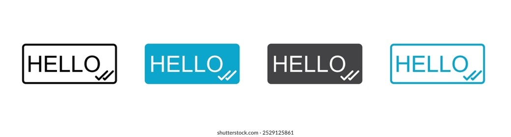 ícone entregue por texto Conjunto de gráficos planos