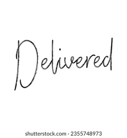 text Delivered, vector design illustration