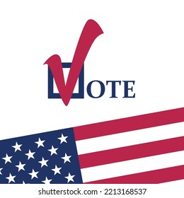 Text design concept VOTE. Voting in America. Template Elections icons. Vote label.