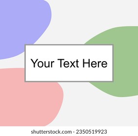 text design floating colorful blob text graphic