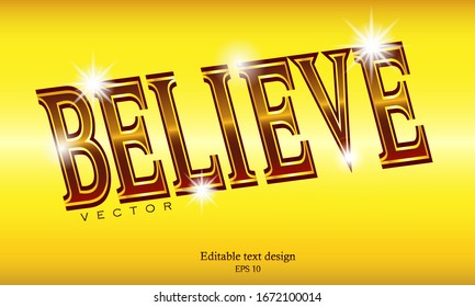 text design with gold color and shiny effect. vector illustration