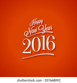 Text design of happy new year 2016. Vector Illustration.