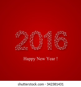 Text design Happy new year 2016 .