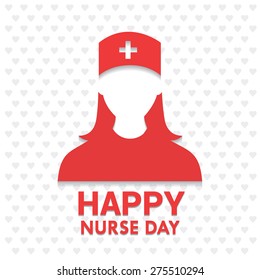 Text design for happy nurses day illustration. greeting card for happy nurse's day celebration. vector illustration