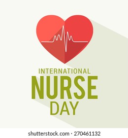 Text design for International nurses day illustration.