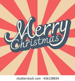 Text design of Merry Christmas background Vector