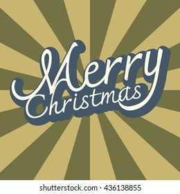 Text design of Merry Christmas background Vector