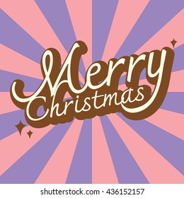 Text design of Merry Christmas background Vector