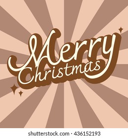 Text design of Merry Christmas background Vector