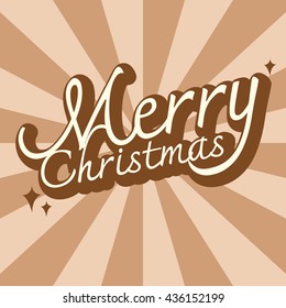 Text design of Merry Christmas background Vector