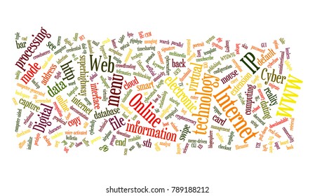 Text design with web related words