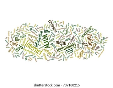 Text design with web related words