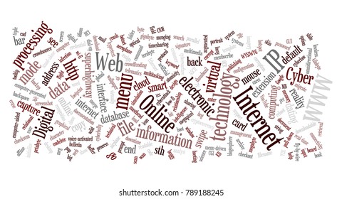 Text design with web related words