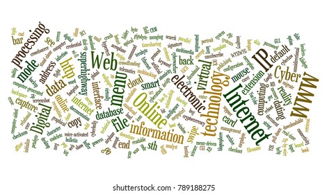 Text design with web related words
