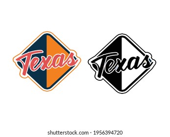 
The text design of the word Texas, a city in America, can be used for the design of t-shirts and mugs