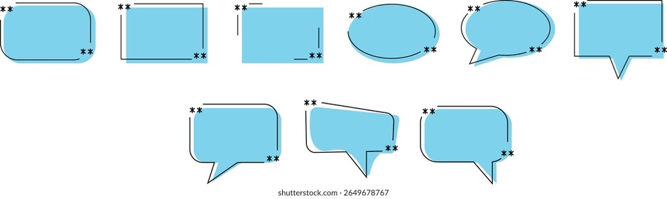 Caixa de diálogo de texto com um fundo azul claro, ideal para quadrinhos.