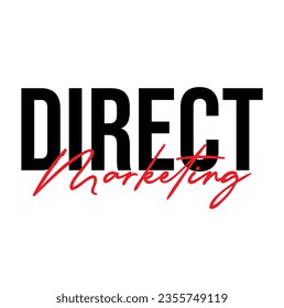 marketing directo de texto, ilustración vectorial