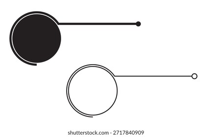 The text discusses digital callouts, footnotes icon. Minimal vector illustration featuring two stylized circuit connector shapes in black and white, suitable for tech design, electronics themes.
