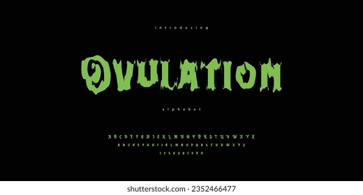 Text Display Font Alphabet for Poster Movie Film Gothic Horror  Typography