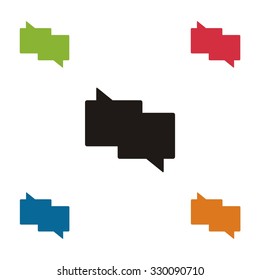 Text display icon. Vector. The flat design with color variations.