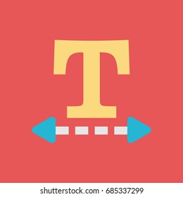 text distance icon