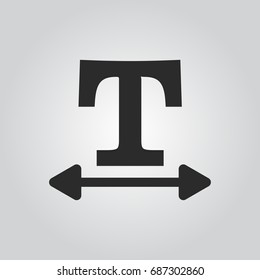 text distance icon