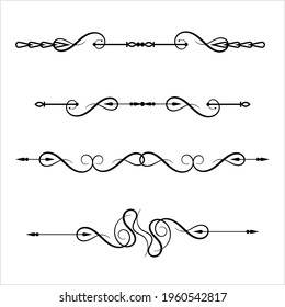 Text Divider Ornamental Vector Art Illustration