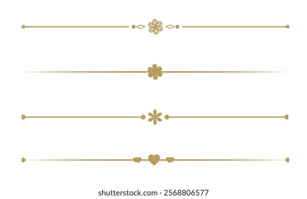 Text Divider Vectors. Separator vintage. decorative line.
