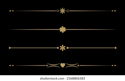 Text Divider Vectors. Separator vintage. decorative line.