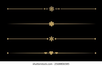 Text Divider Vectors. Separator vintage. decorative line.