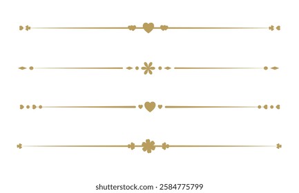 Text Divider Vectors. Separator vintage. decorative line.	
