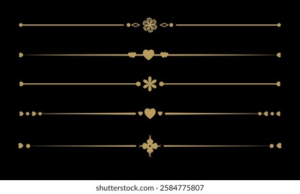 Text Divider Vectors. Separator vintage. decorative line.	
