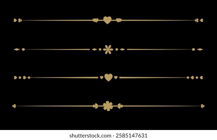Text Divider Vectors. Separator vintage. decorative line.	

