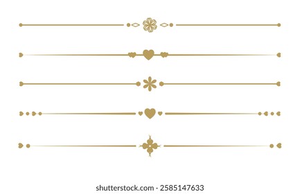 Text Divider Vectors. Separator vintage. decorative line.	

