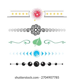 Text Divider Vectors. Separator vintage. decorative line