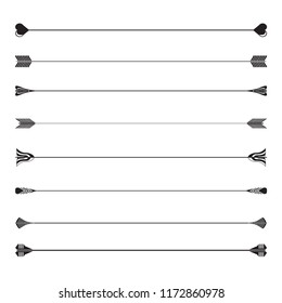 text dividers and arrows separator set illustration