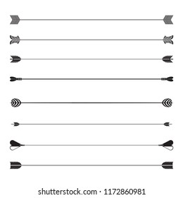 text dividers and arrows separator set illustration