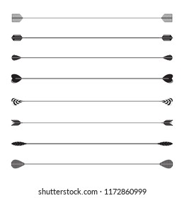 text dividers and arrows separator set illustration