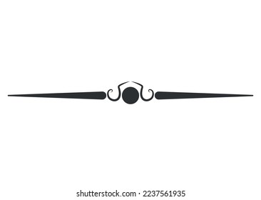 Text dividers. Calligraphy vector icon