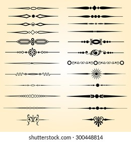 Text dividers design elements