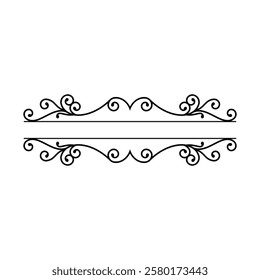Text dividers. Hand drawn vector illustration