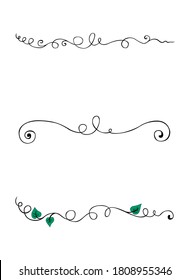 separador de texto con plantas y hojas