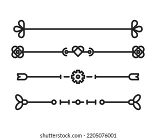 divisores de texto y separadores ilustración de línea