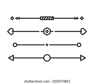 text dividers and separators line art illustration