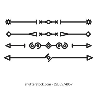 divisores de texto y separadores ilustración de línea